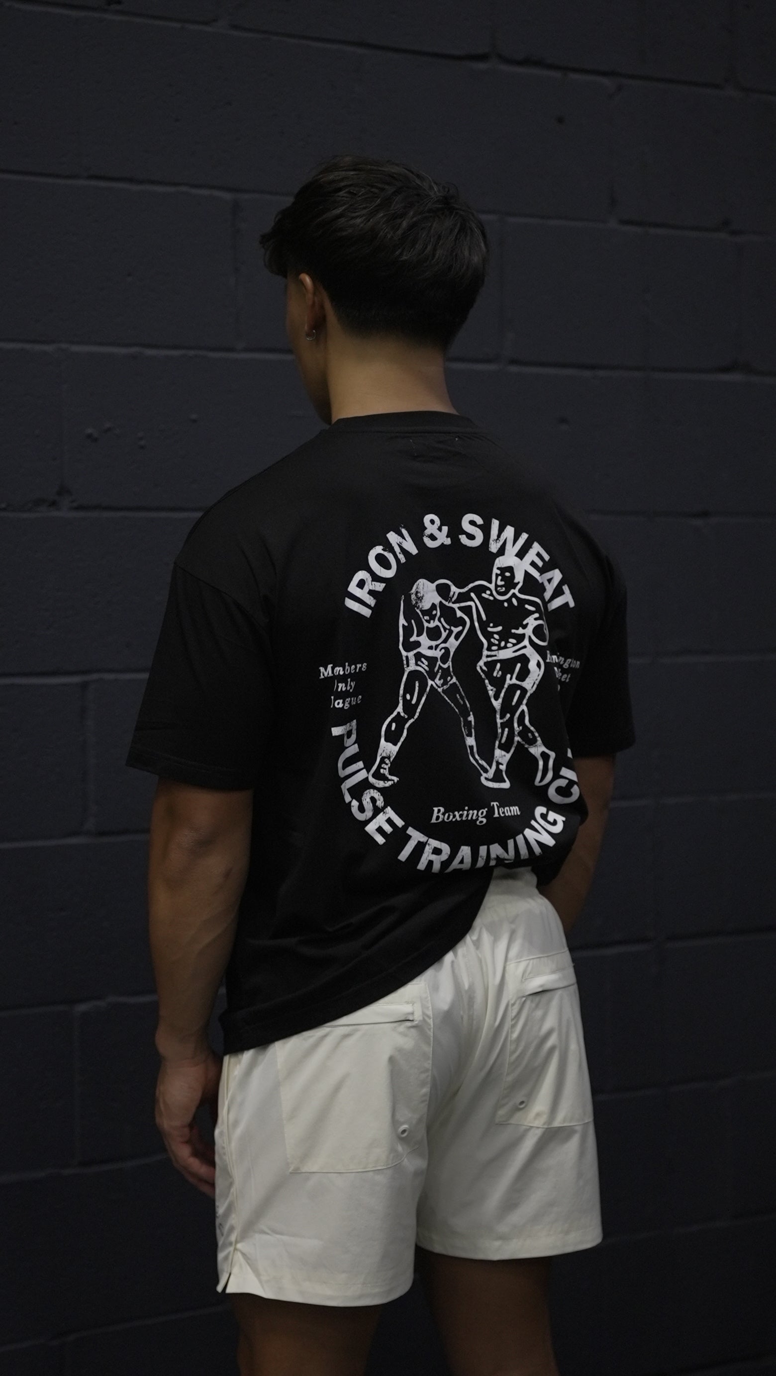 Graphic Boxer Tee - Black