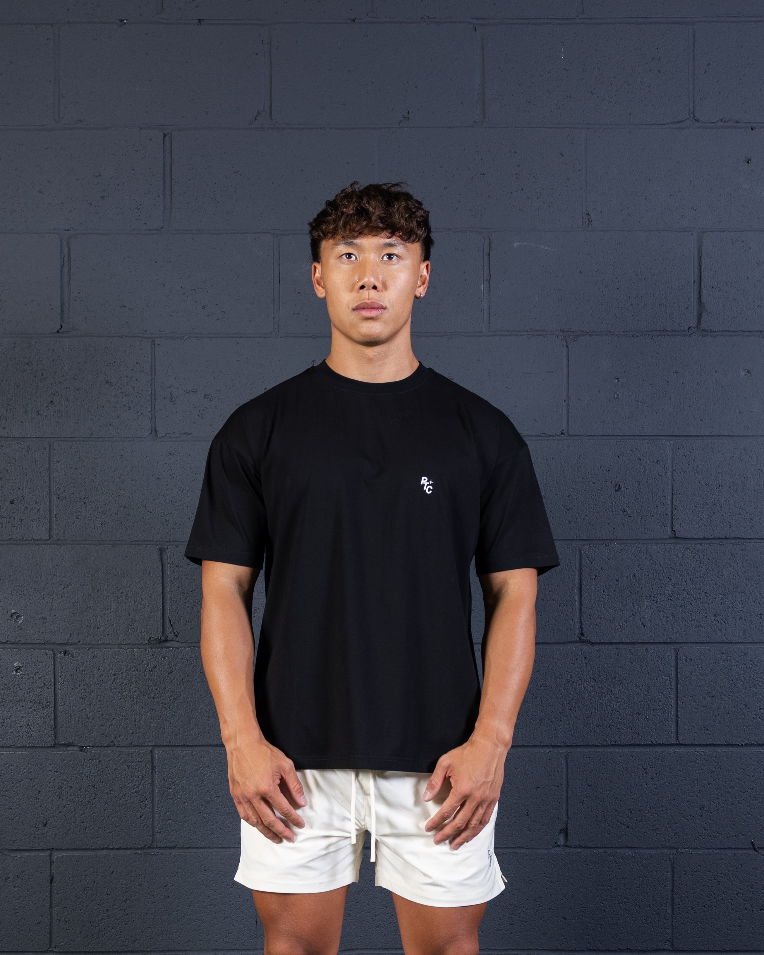 Graphic Boxer Tee - Black