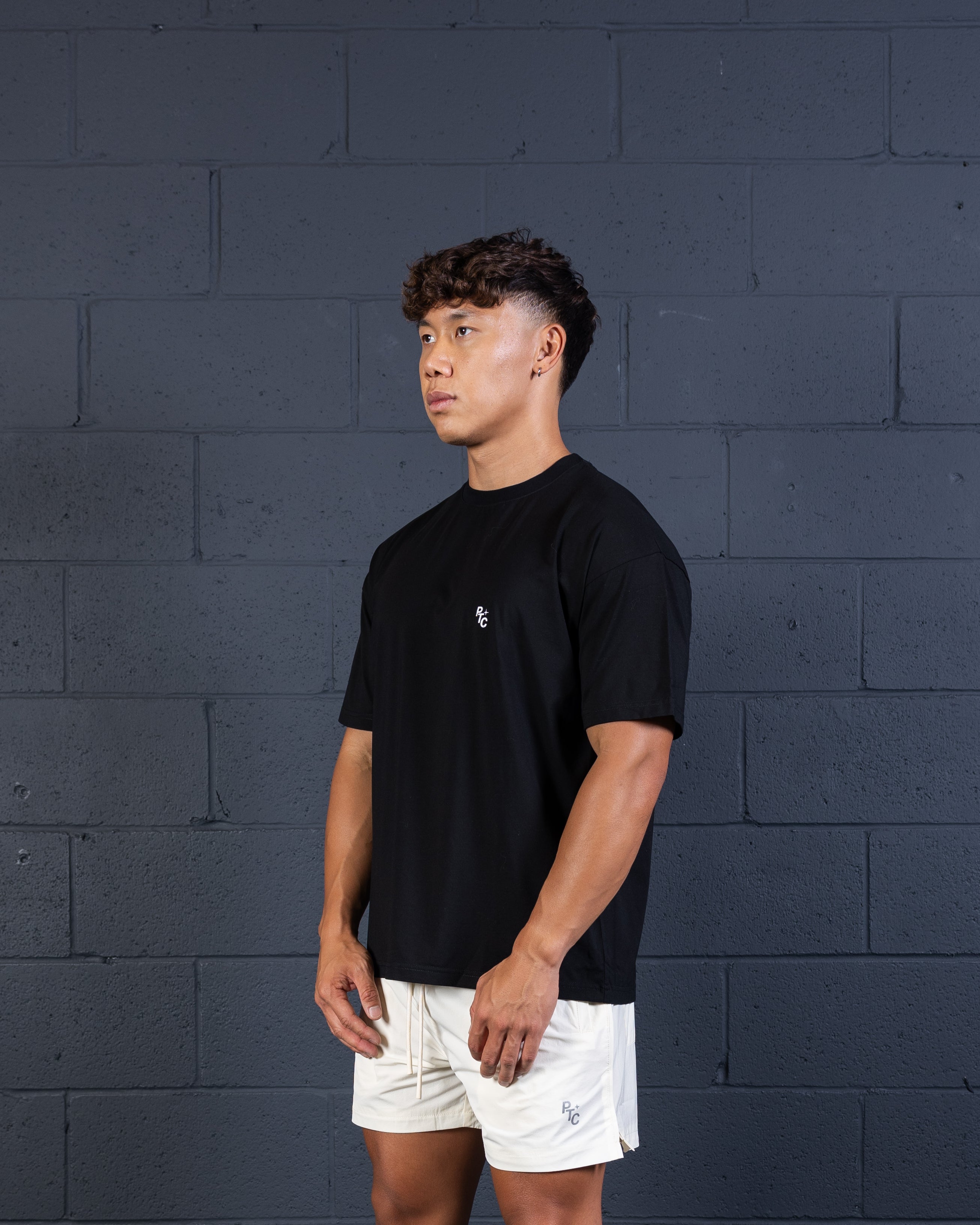 Graphic Boxer Tee - Black