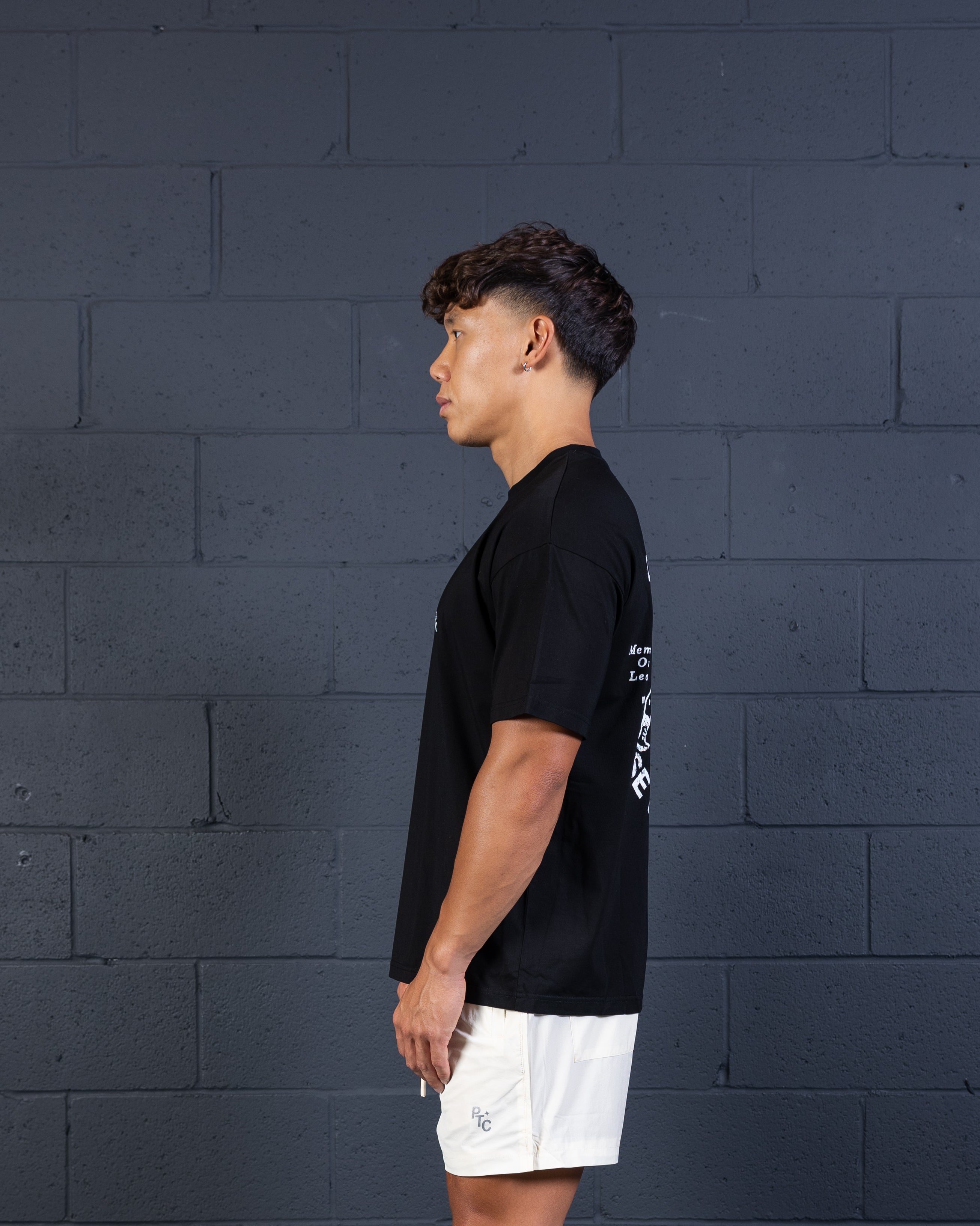 Graphic Boxer Tee - Black