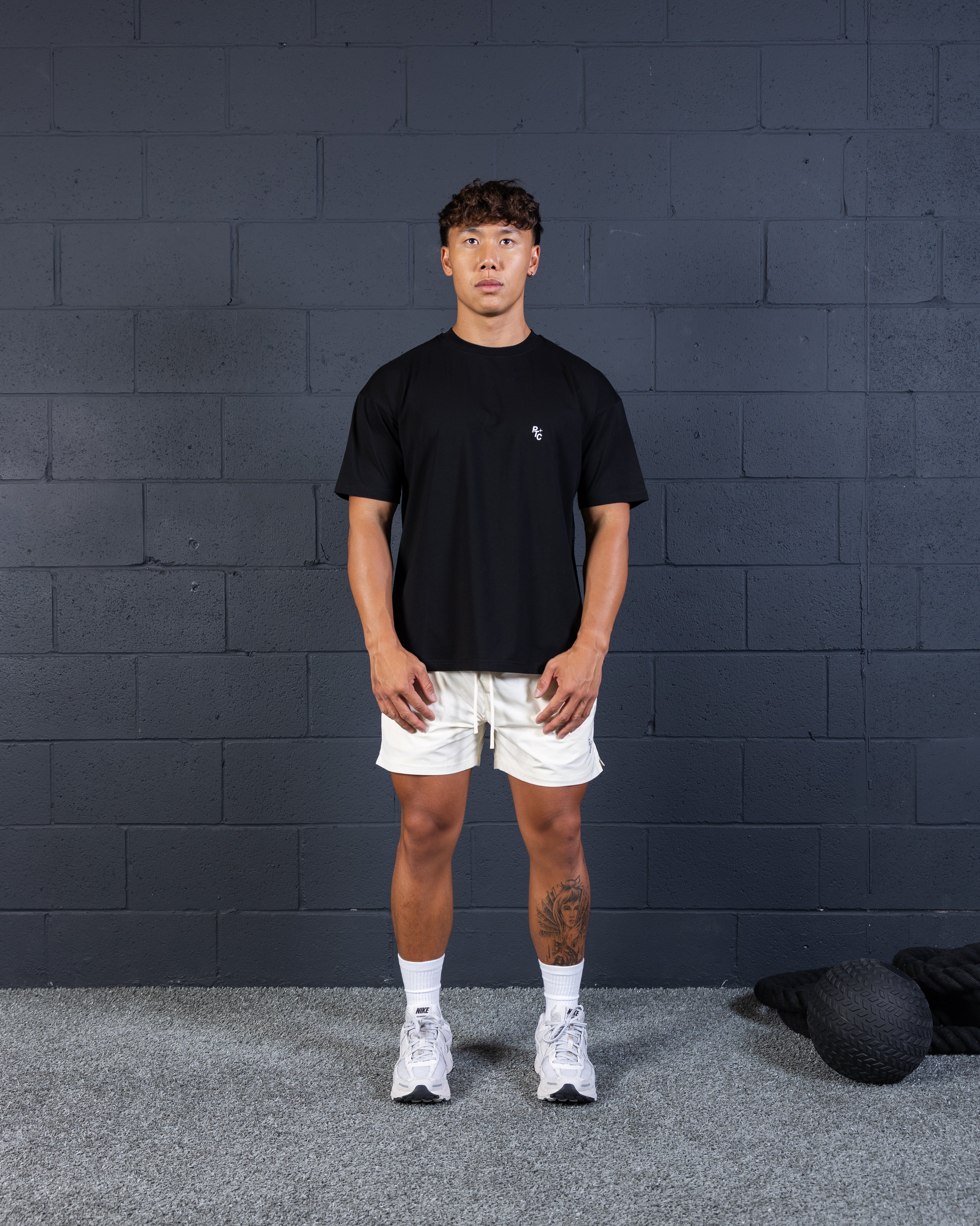 Graphic Boxer Tee - Black