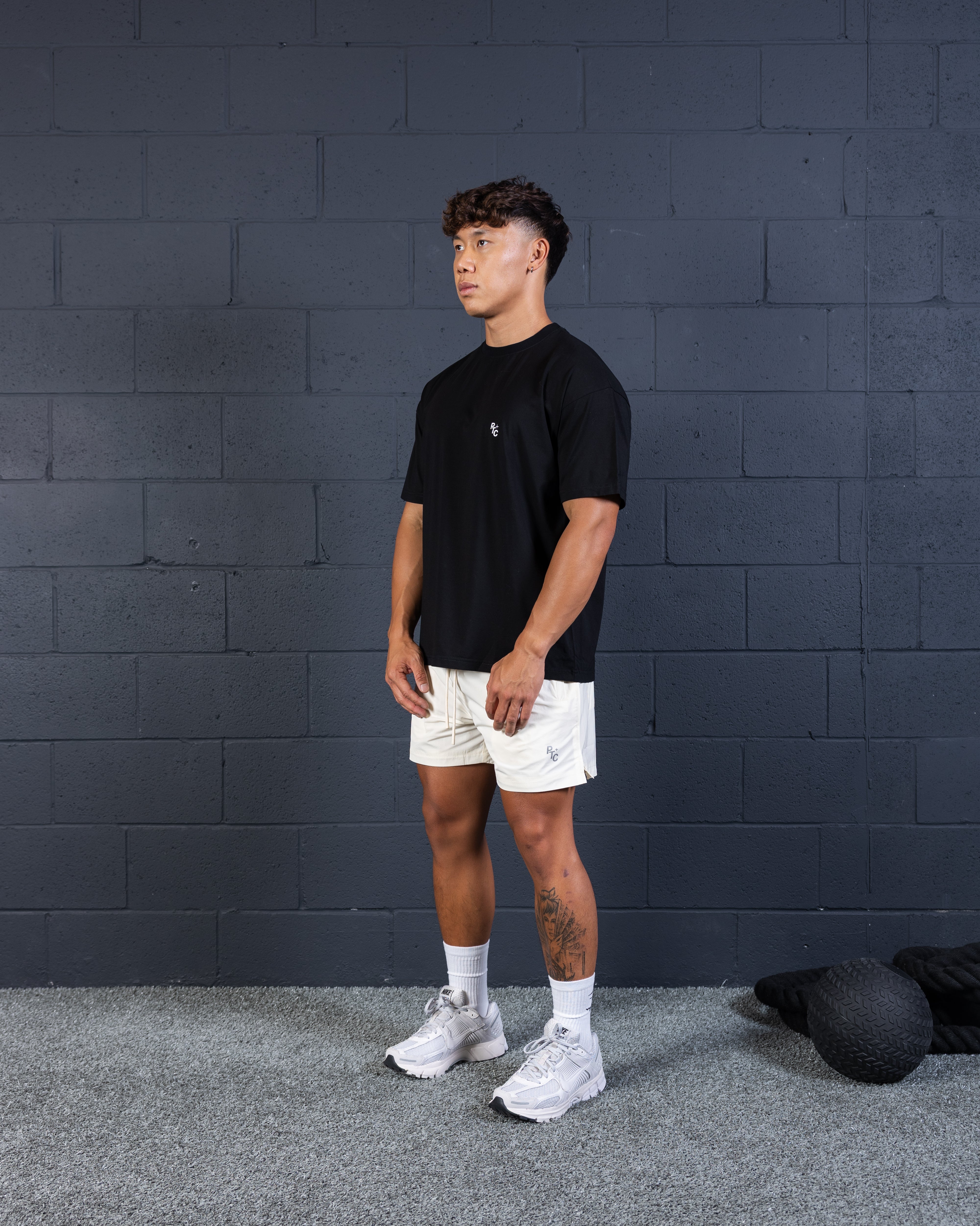 Graphic Boxer Tee - Black